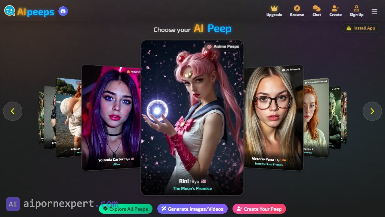 AI Peeps, Create your own AI Girlfriend