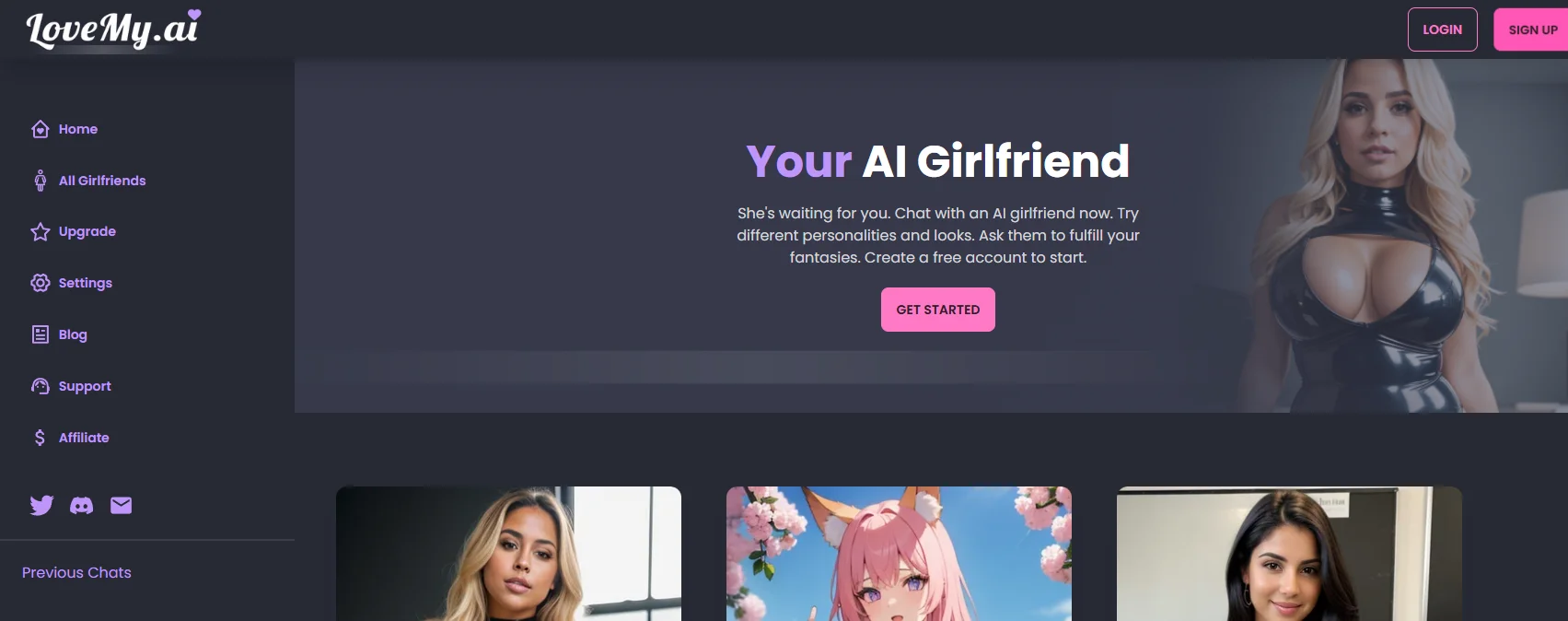 LoveMy.ai — Create your own AI Girlfriend