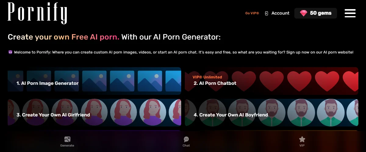 Pornify — Create your own AI Girlfriend